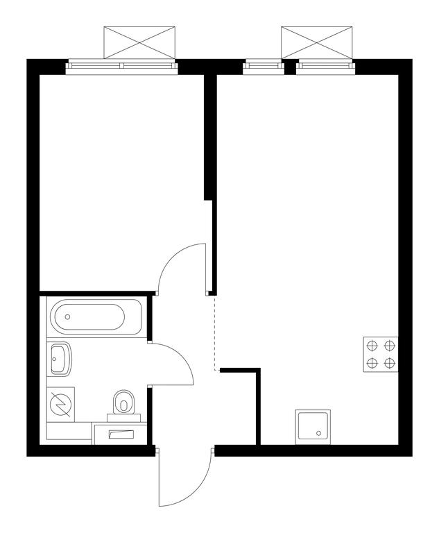 1-BD Apartment Sale, 35.2 sq. m. at Vtoroy Nagatinskiy, 2nd Nagatinsky Drive, 2к1, Moscow, Russia #1 1-BD Apartment Sale, 35.2 sq. m. at Vtoroy Nagatinskiy, 2nd Nagatinsky Drive, 2к1, Moscow, Russia #1