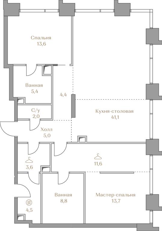 Продажа 2-комн. квартиры, 113,7 м² в ЖК «Коллекция Лужники (Luzhniki Collection)», Лужнецкая набережная, 2/4с17, Москва, Россия #1 Продажа 2-комн. квартиры, 113,7 м² в ЖК «Коллекция Лужники (Luzhniki Collection)», Лужнецкая набережная, 2/4с17, Москва, Россия #1