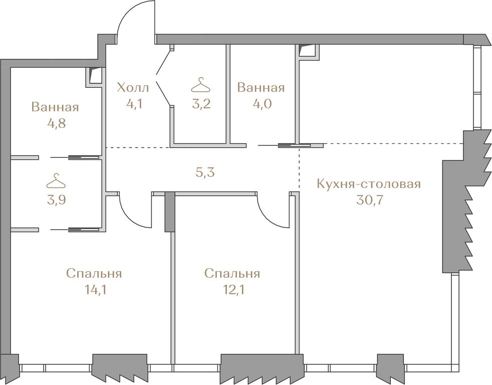 2-BD Apartment Sale, 82.2平方米 at Luzhniki Collection, Luzhnetskaya Embankment, 2/4с17, Moscow, Russia #1 2-BD Apartment Sale, 82.2平方米 at Luzhniki Collection, Luzhnetskaya Embankment, 2/4с17, Moscow, Russia #1