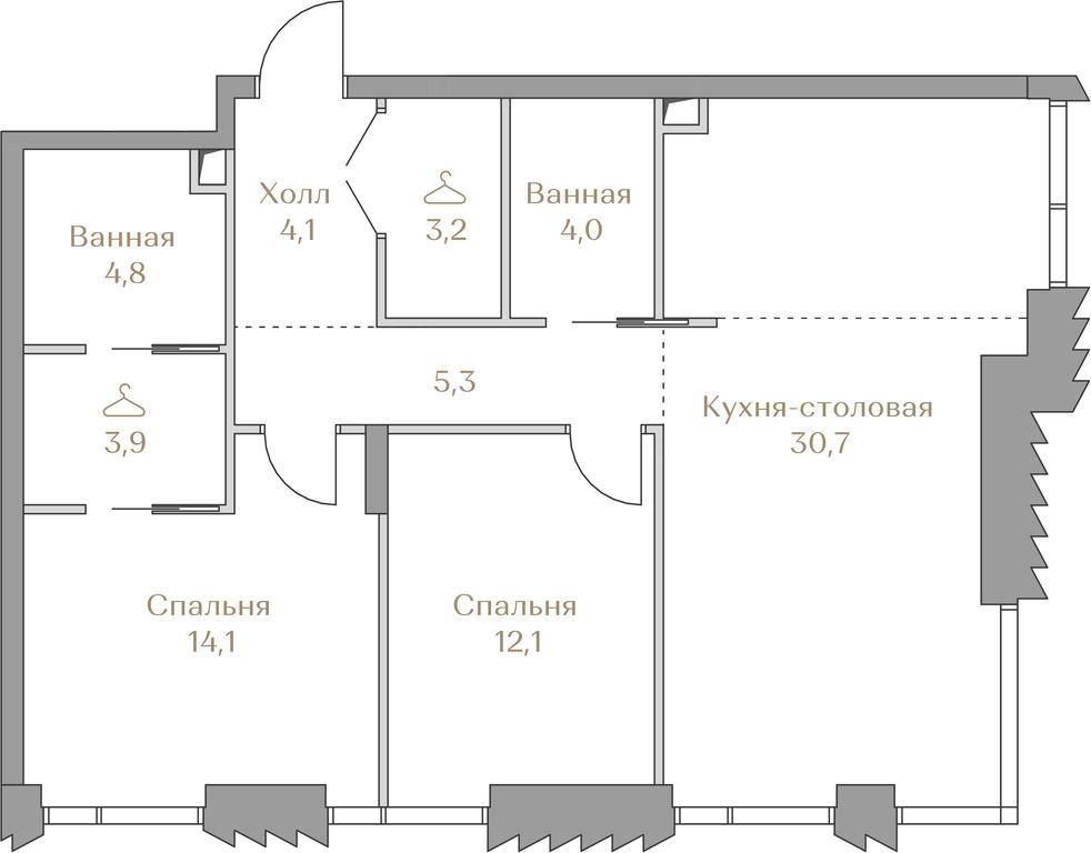2-BD Apartment Sale, 82.2平方米 at Luzhniki Collection, Luzhnetskaya Embankment, 2/4с17, Moscow, Russia #2 2-BD Apartment Sale, 82.2平方米 at Luzhniki Collection, Luzhnetskaya Embankment, 2/4с17, Moscow, Russia #2