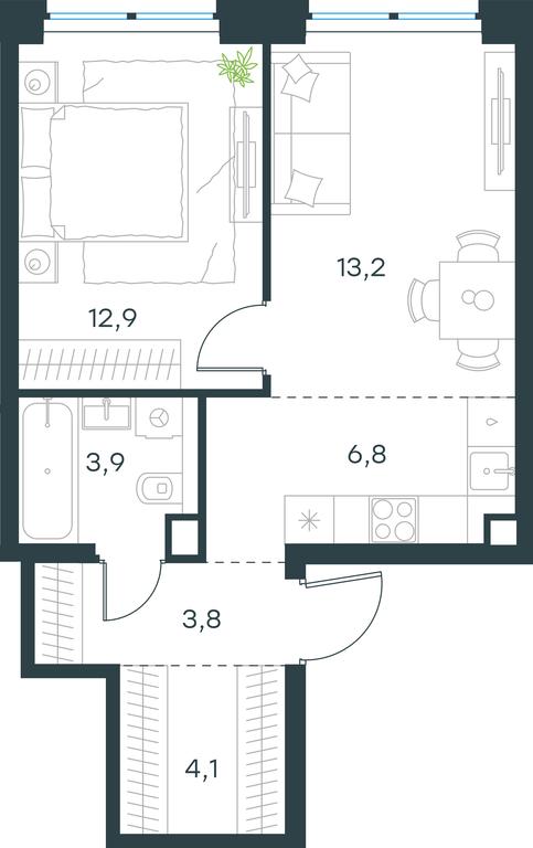 1-BD Apartment Sale, 44.7 sq. m. at Level Zvenigorodskaya, 3rd Silikatny Drive, 6к1, Moscow, Russia #1 1-BD Apartment Sale, 44.7 sq. m. at Level Zvenigorodskaya, 3rd Silikatny Drive, 6к1, Moscow, Russia #1