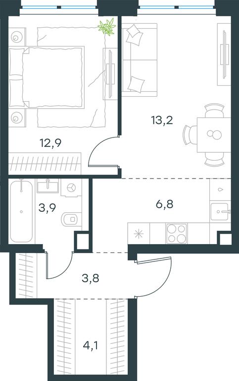 1-BD Apartment Sale, 44.7 sq. m. at Level Zvenigorodskaya, 3rd Silikatny Drive, 6к1, Moscow, Russia #1 1-BD Apartment Sale, 44.7 sq. m. at Level Zvenigorodskaya, 3rd Silikatny Drive, 6к1, Moscow, Russia #1