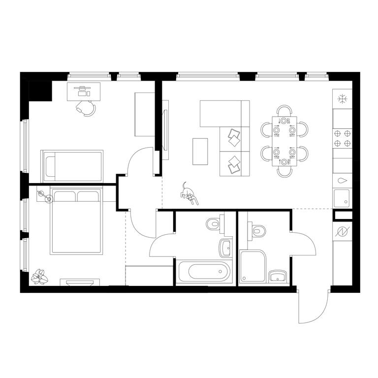 2-BD Apartment Sale, 57.2平方米 at Yaroslavskij kvartal, Yaroslavskiy Drive, 116, Korolyov, Moscow Region, Russia #1 2-BD Apartment Sale, 57.2平方米 at Yaroslavskij kvartal, Yaroslavskiy Drive, 116, Korolyov, Moscow Region, Russia #1