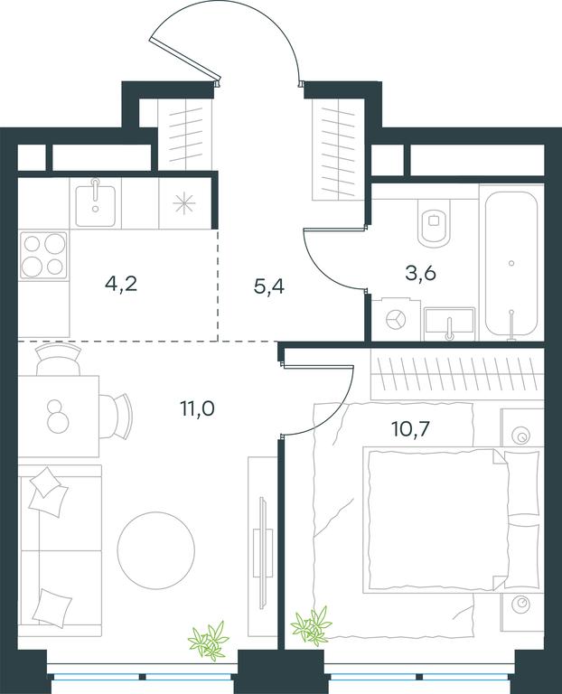 1-BD Apartment Sale, 34.9平方米 at Level Zvenigorodskaya, 3rd Silikatny Drive, 6к1, Moscow, Russia #1 1-BD Apartment Sale, 34.9平方米 at Level Zvenigorodskaya, 3rd Silikatny Drive, 6к1, Moscow, Russia #1