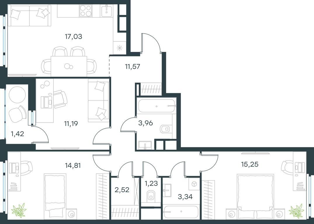 2-BD Apartment Sale, 82.3 sq. m. at Gorod V lesu, Gorod V Lesu Residential Complex, Village of Otradnoye, Krasnogorsk Urban District, Moscow Region, Russia #1 2-BD Apartment Sale, 82.3 sq. m. at Gorod V lesu, Gorod V Lesu Residential Complex, Village of Otradnoye, Krasnogorsk Urban District, Moscow Region, Russia #1