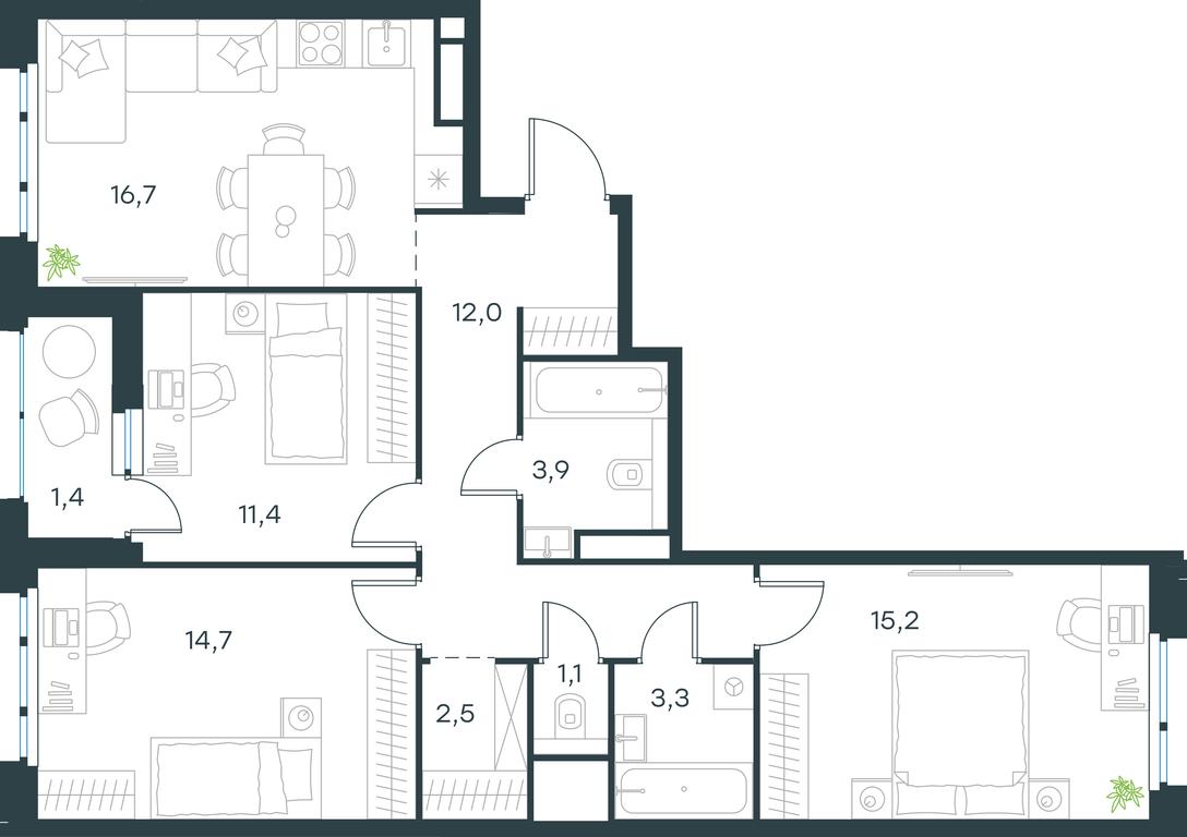 2-BD Apartment Sale, 82.3 sq. m. at Gorod V lesu, Gorod V Lesu Residential Complex, Village of Otradnoye, Krasnogorsk Urban District, Moscow Region, Russia #2 2-BD Apartment Sale, 82.3 sq. m. at Gorod V lesu, Gorod V Lesu Residential Complex, Village of Otradnoye, Krasnogorsk Urban District, Moscow Region, Russia #2