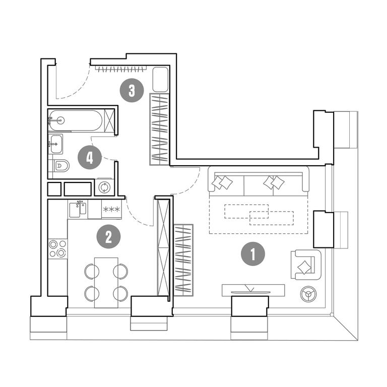 1-BD Apartment Sale, 43平方米 at Mirapolis, Mira Avenue, 222Ас9, Moscow, Russia #1 1-BD Apartment Sale, 43平方米 at Mirapolis, Mira Avenue, 222Ас9, Moscow, Russia #1