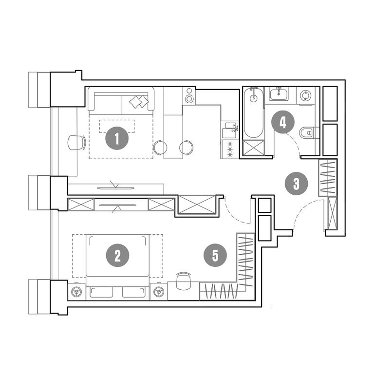 1-BD Apartment Sale, 50 sq. m. at Mirapolis, Mira Avenue, 222Ас9, Moscow, Russia #1 1-BD Apartment Sale, 50 sq. m. at Mirapolis, Mira Avenue, 222Ас9, Moscow, Russia #1