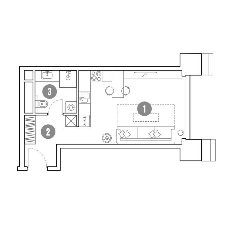 Apartment Sale, 31.5 sq. m. at Mirapolis, Mira Avenue, 222Ас9, Moscow, Russia #1