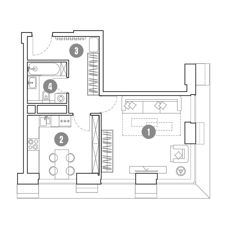Продажа 1-комн. квартиры, 42,8 м² в ЖК «Мираполис», проспект Мира, 222Ас9, Москва, Россия #1 Продажа 1-комн. квартиры, 42,8 м² в ЖК «Мираполис», проспект Мира, 222Ас9, Москва, Россия #1