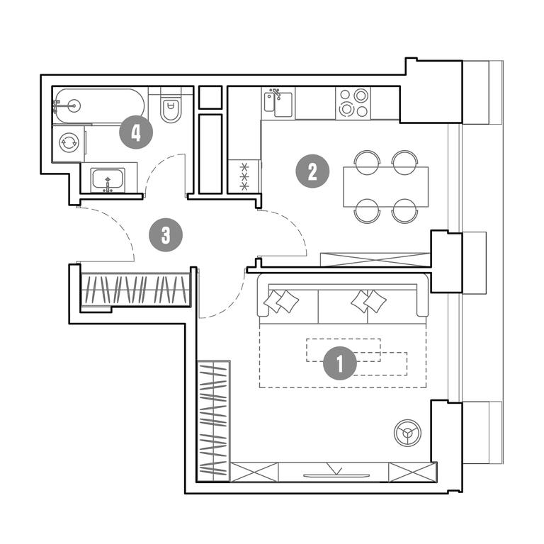 1-BD Apartment Sale, 36.8 sq. m. at Mirapolis, Mira Avenue, 222Ас9, Moscow, Russia #1 1-BD Apartment Sale, 36.8 sq. m. at Mirapolis, Mira Avenue, 222Ас9, Moscow, Russia #1