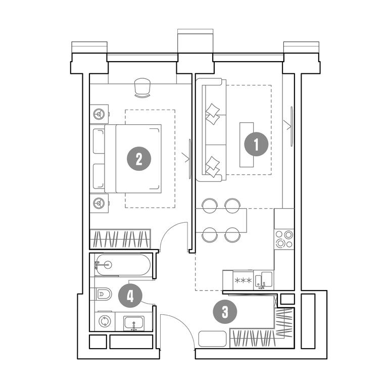 1-BD Apartment Sale, 47.6 sq. m. at Mirapolis, Mira Avenue, 222Ас9, Moscow, Russia #1 1-BD Apartment Sale, 47.6 sq. m. at Mirapolis, Mira Avenue, 222Ас9, Moscow, Russia #1