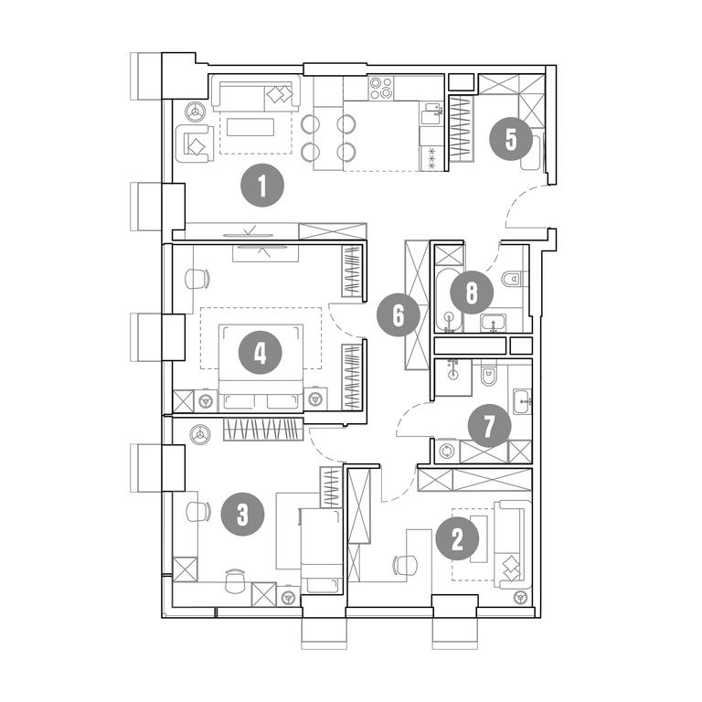 3-BD Apartment Sale, 101.6 sq. m. at Mirapolis, Mira Avenue, 222Ас9, Moscow, Russia #1 3-BD Apartment Sale, 101.6 sq. m. at Mirapolis, Mira Avenue, 222Ас9, Moscow, Russia #1