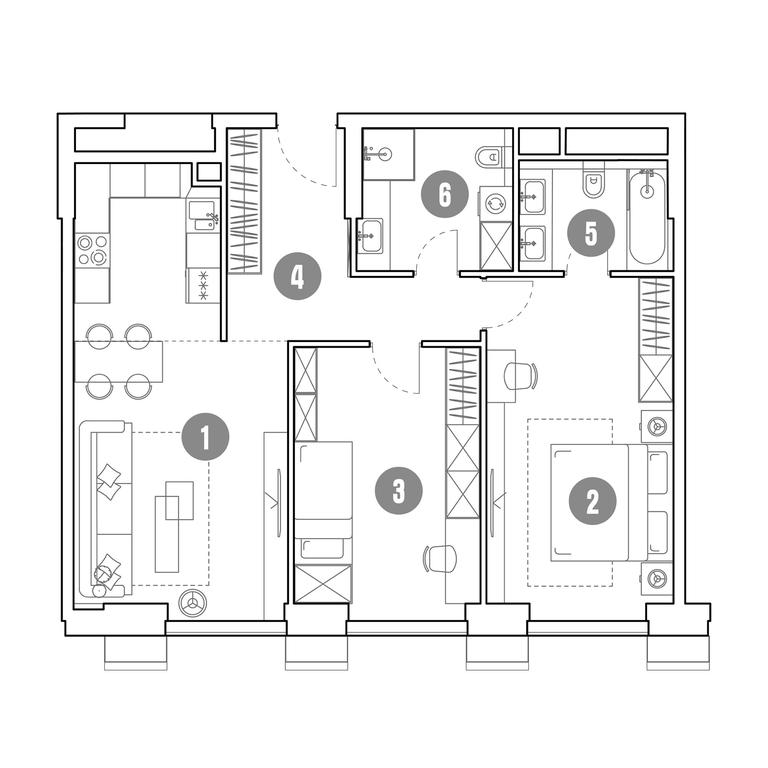 2-BD Apartment Sale, 79.8 sq. m. at Mirapolis, Mira Avenue, 222Ас9, Moscow, Russia #1 2-BD Apartment Sale, 79.8 sq. m. at Mirapolis, Mira Avenue, 222Ас9, Moscow, Russia #1