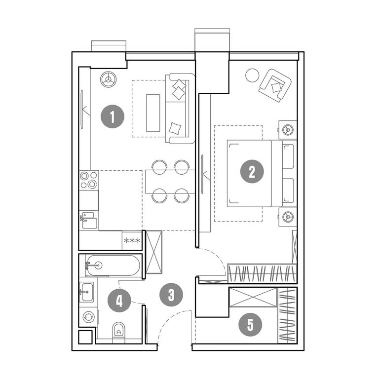 1-BD Apartment Sale, 51.9平方米 at Mirapolis, Mira Avenue, 222Ас9, Moscow, Russia #1 1-BD Apartment Sale, 51.9平方米 at Mirapolis, Mira Avenue, 222Ас9, Moscow, Russia #1