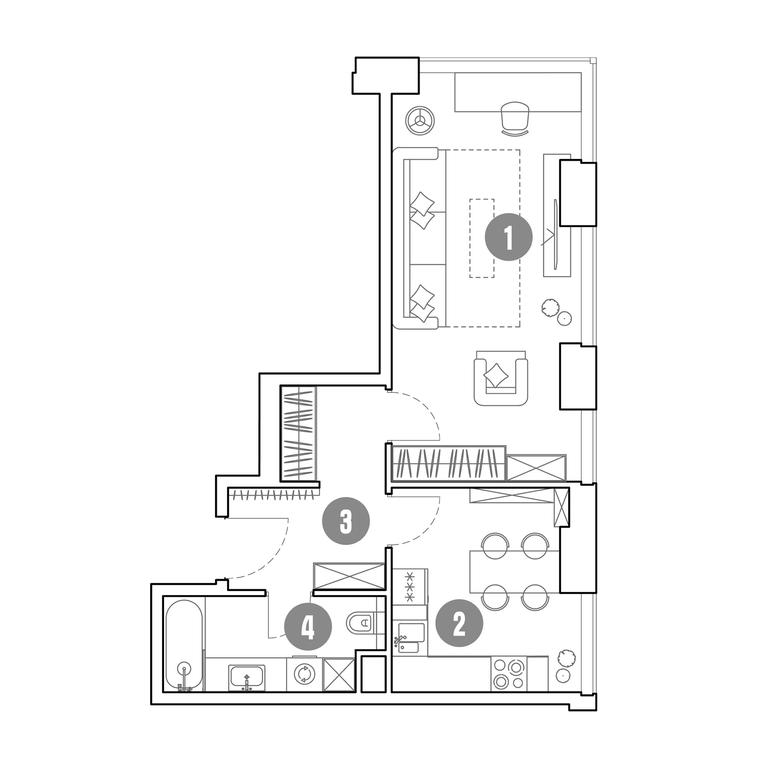 1-BD Apartment Sale, 43.7 sq. m. at Mirapolis, Mira Avenue, 222Ас9, Moscow, Russia #1 1-BD Apartment Sale, 43.7 sq. m. at Mirapolis, Mira Avenue, 222Ас9, Moscow, Russia #1