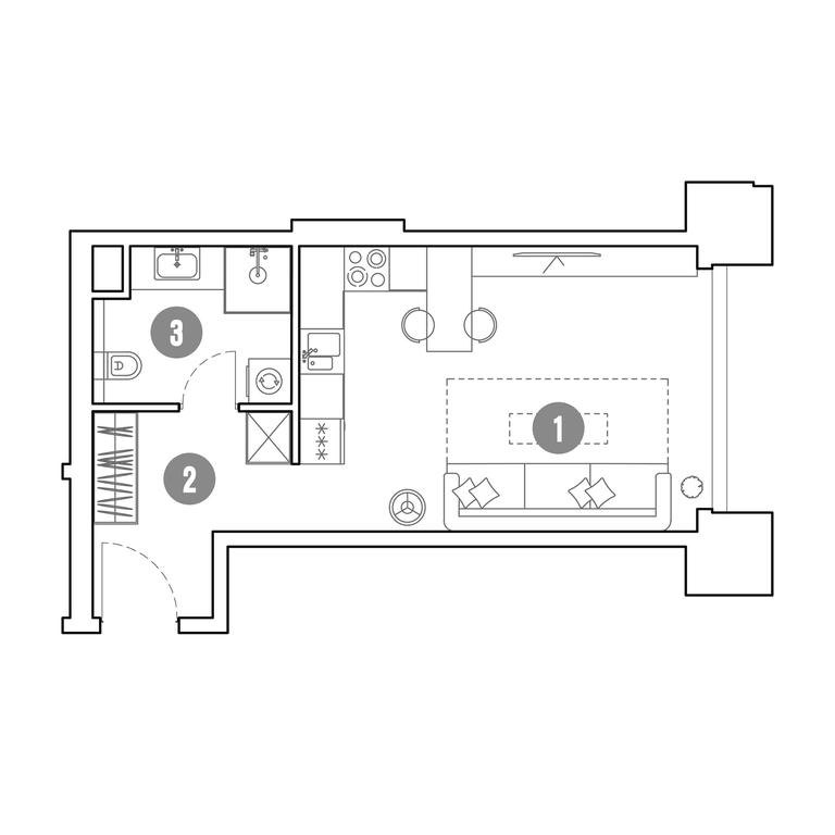 Apartment Sale, 32.1 sq. m. at Mirapolis, Mira Avenue, 222Ас9, Moscow, Russia #1