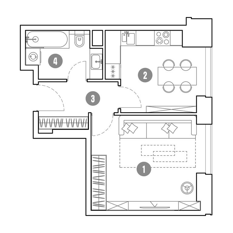 1-BD Apartment Sale, 37 sq. m. at Mirapolis, Mira Avenue, 222Ас9, Moscow, Russia #1 1-BD Apartment Sale, 37 sq. m. at Mirapolis, Mira Avenue, 222Ас9, Moscow, Russia #1