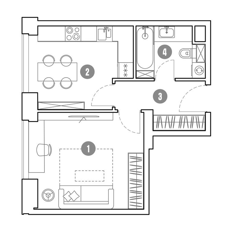 1-BD Apartment Sale, 37.7 sq. m. at Mirapolis, Mira Avenue, 222Ас9, Moscow, Russia #1 1-BD Apartment Sale, 37.7 sq. m. at Mirapolis, Mira Avenue, 222Ас9, Moscow, Russia #1