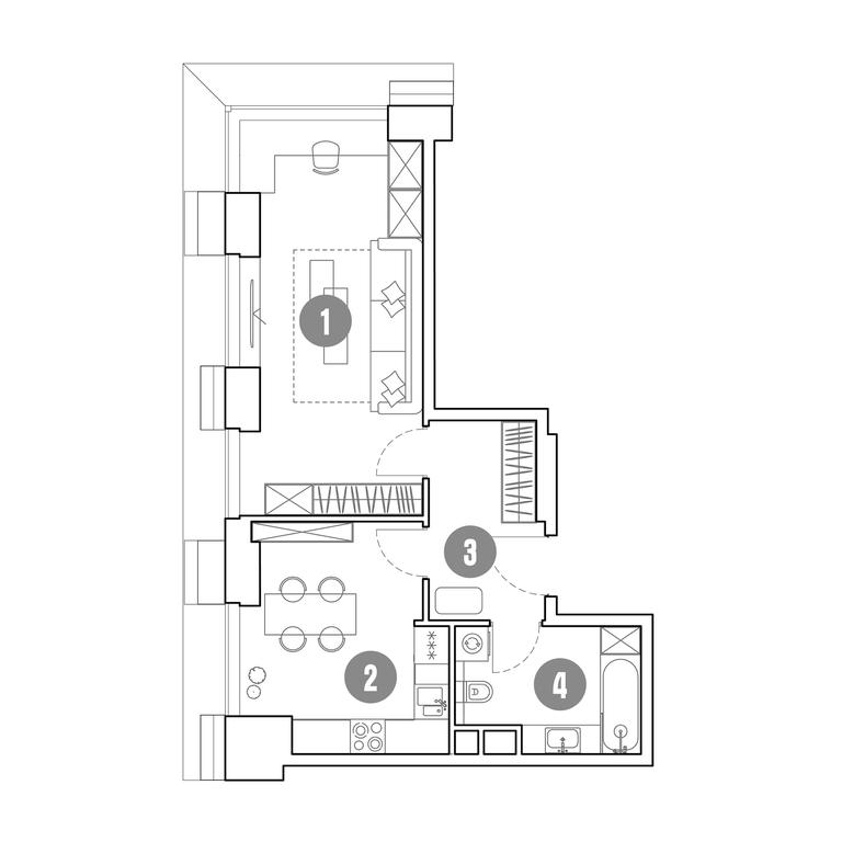 1-BD Apartment Sale, 46 sq. m. at Mirapolis, Mira Avenue, 222Ас9, Moscow, Russia #1 1-BD Apartment Sale, 46 sq. m. at Mirapolis, Mira Avenue, 222Ас9, Moscow, Russia #1