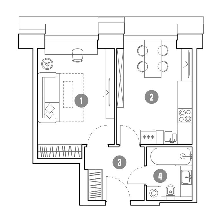 1-BD Apartment Sale, 37.7 sq. m. at Mirapolis, Mira Avenue, 222Ас9, Moscow, Russia #1 1-BD Apartment Sale, 37.7 sq. m. at Mirapolis, Mira Avenue, 222Ас9, Moscow, Russia #1