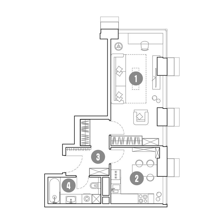 Продажа 1-комн. квартиры, 43,2 м² в ЖК «Мираполис», проспект Мира, 222Ас9, Москва, Россия #1 Продажа 1-комн. квартиры, 43,2 м² в ЖК «Мираполис», проспект Мира, 222Ас9, Москва, Россия #1