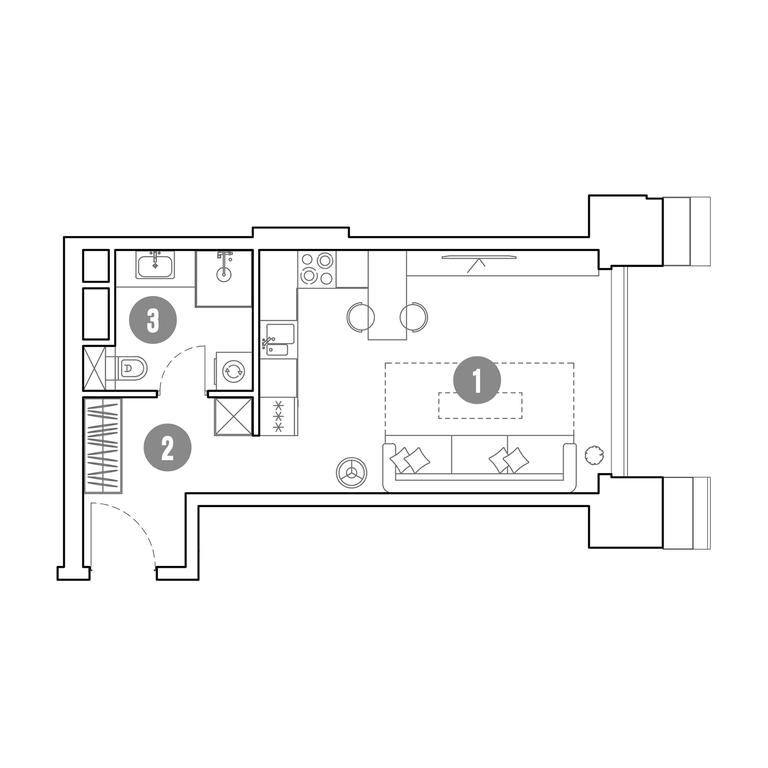 Apartment Sale, 31.8平方米 at Mirapolis, Mira Avenue, 222Ас9, Moscow, Russia #1
