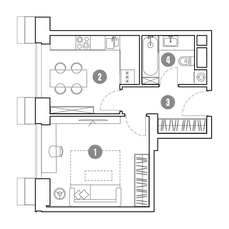 1-BD Apartment Sale, 37.3 sq. m. at Mirapolis, Mira Avenue, 222Ас9, Moscow, Russia #1 1-BD Apartment Sale, 37.3 sq. m. at Mirapolis, Mira Avenue, 222Ас9, Moscow, Russia #1