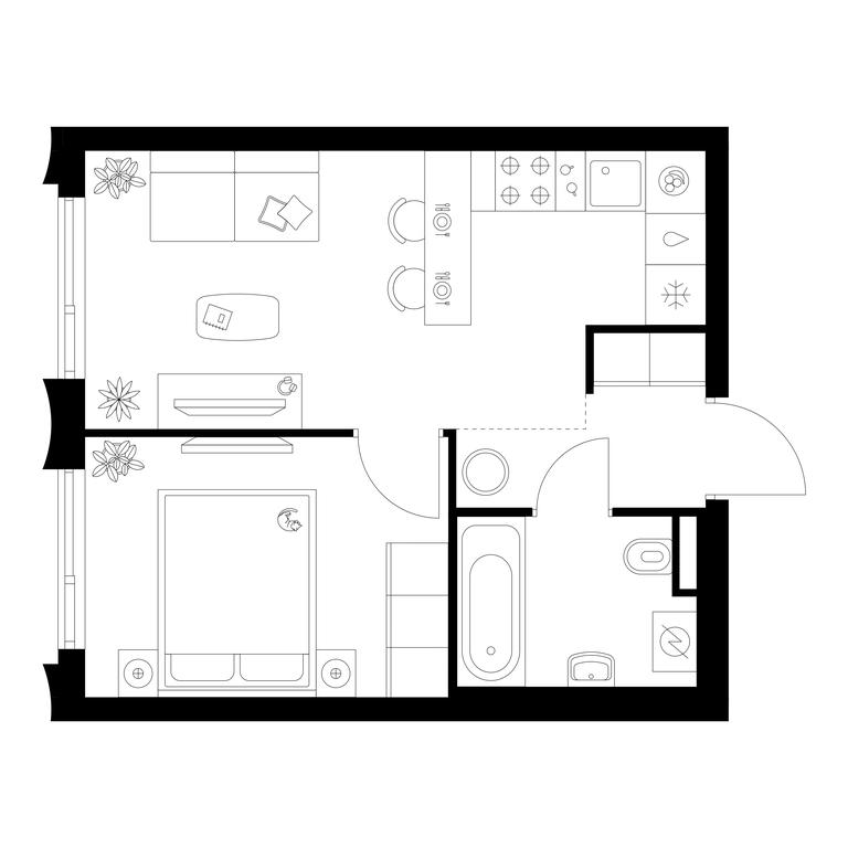 1-BD Apartment Sale, 32.4 sq. m. at Ilinskie Luga, Zapovednaya Street, 1, posyolok Ilyinskoye-Usovo, Krasnogorsk City District, Moscow Region, Russia #1 1-BD Apartment Sale, 32.4 sq. m. at Ilinskie Luga, Zapovednaya Street, 1, posyolok Ilyinskoye-Usovo, Krasnogorsk City District, Moscow Region, Russia #1