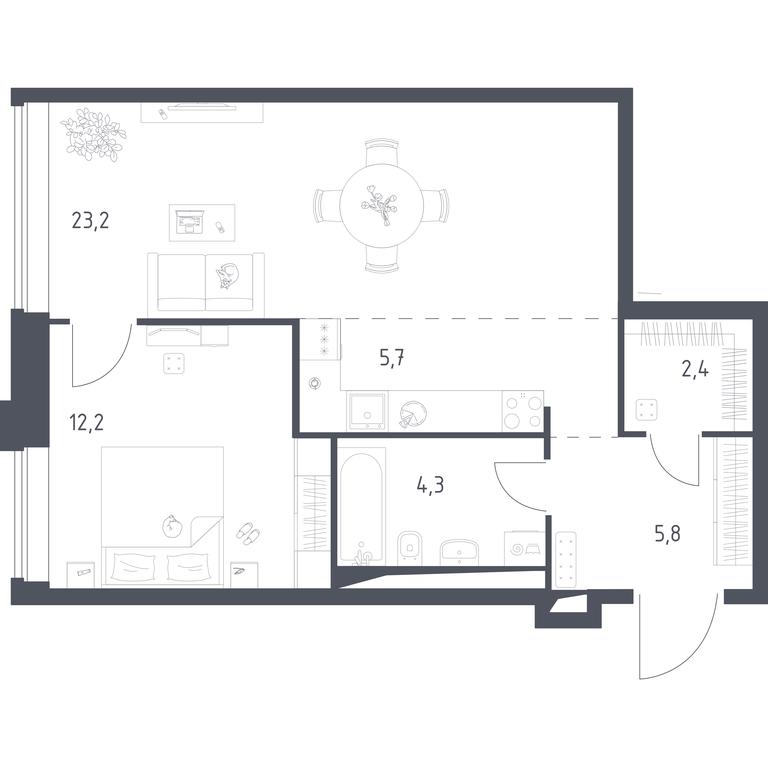 Apartment Sale, 53.35 sq. m. at Vereiskaya 41, Vereyskaya Street, 41, Moscow, Russia #2 Apartment Sale, 53.35 sq. m. at Vereiskaya 41, Vereyskaya Street, 41, Moscow, Russia #2