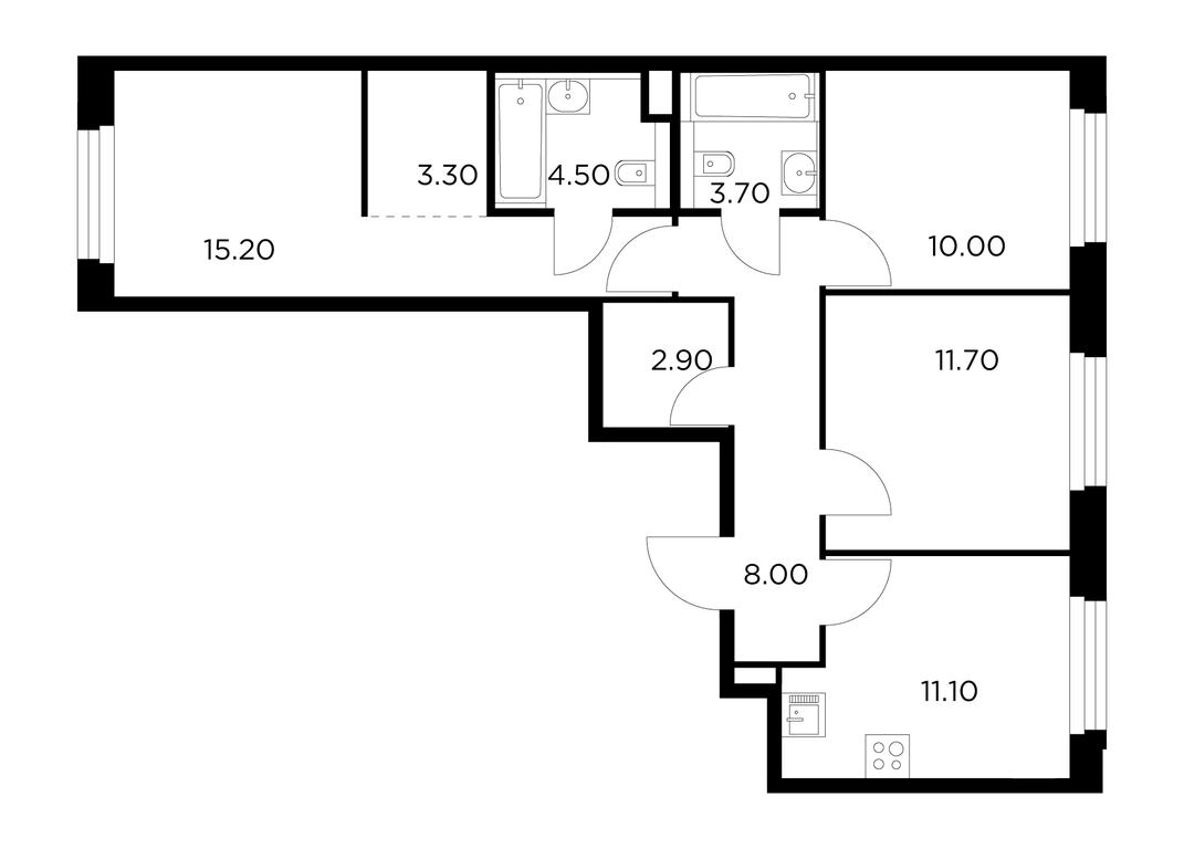 3-BD Apartment Sale, 70.4平方米 at Belyi Grad, Tsentralnaya Street, 1, Mytischi, Moscow Region, Russia #1 3-BD Apartment Sale, 70.4平方米 at Belyi Grad, Tsentralnaya Street, 1, Mytischi, Moscow Region, Russia #1