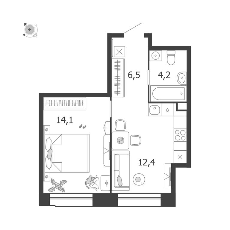 1-BD Apartment Sale, 37.2 sq. m. at Shagal, Автозаводская улица, 23, Москва, Россия #1 1-BD Apartment Sale, 37.2 sq. m. at Shagal, Автозаводская улица, 23, Москва, Россия #1