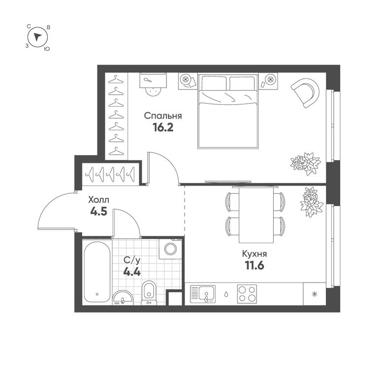 1-BD Apartment Sale, 36.7 sq. m. at Shagal, Автозаводская улица, 23, Москва, Россия #1 1-BD Apartment Sale, 36.7 sq. m. at Shagal, Автозаводская улица, 23, Москва, Россия #1