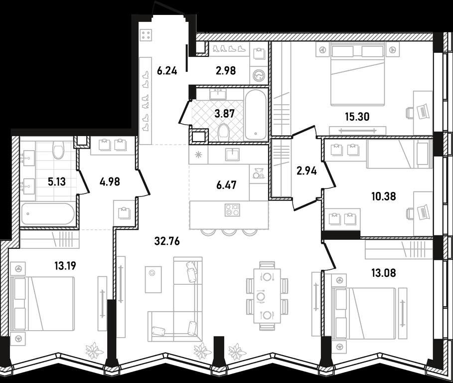 4-BD Apartment Sale, 117.32 sq. m. at Republic, Presnensky Val Street, 27с1, Moscow, Russia #1 4-BD Apartment Sale, 117.32 sq. m. at Republic, Presnensky Val Street, 27с1, Moscow, Russia #1