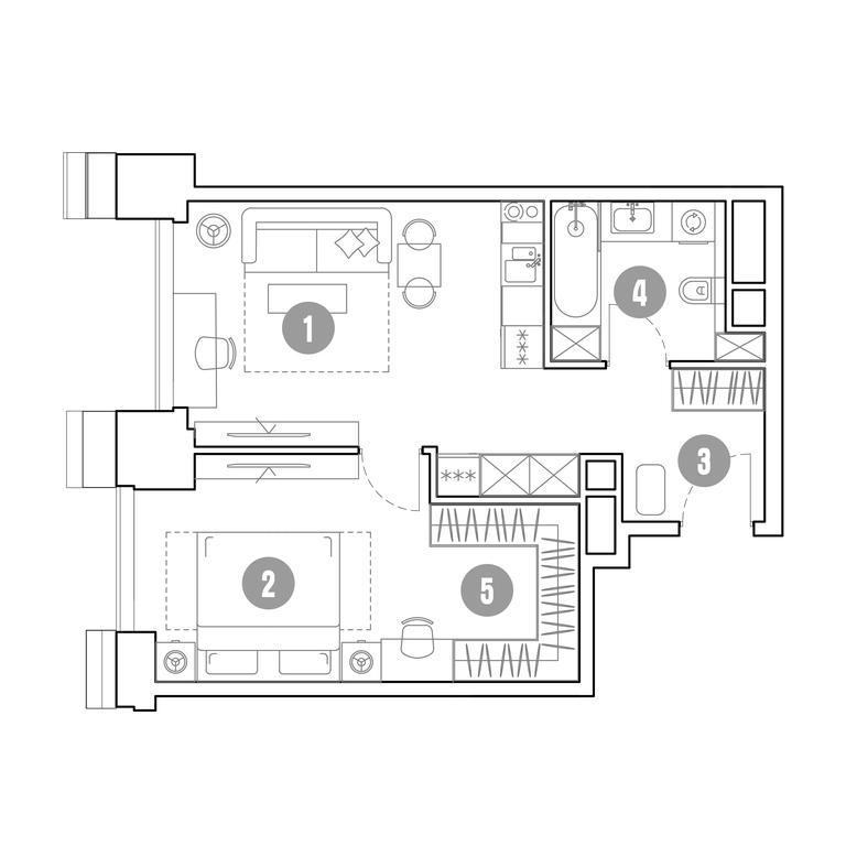 1-BD Apartment Sale, 48.2 sq. m. at Mirapolis, Mira Avenue, 222Ас9, Moscow, Russia #1 1-BD Apartment Sale, 48.2 sq. m. at Mirapolis, Mira Avenue, 222Ас9, Moscow, Russia #1