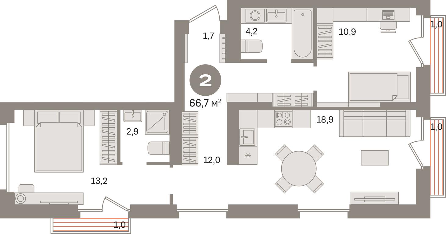 2-BD Apartment Sale, 66.7平方米 at Pervy kvartal, Kalinovaya ulitsa, derevnya Sapronovo, Leninskiy City District, Moscow Region, Russia #1 2-BD Apartment Sale, 66.7平方米 at Pervy kvartal, Kalinovaya ulitsa, derevnya Sapronovo, Leninskiy City District, Moscow Region, Russia #1