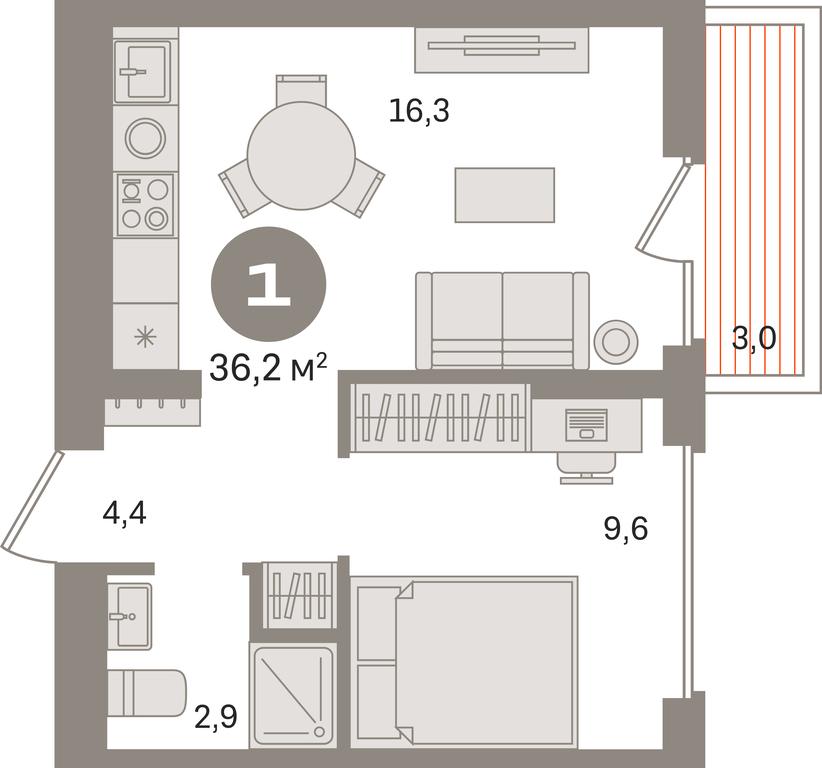 1-BD Apartment Sale, 36.2 sq. m. at Pervy kvartal, Kalinovaya ulitsa, derevnya Sapronovo, Leninskiy City District, Moscow Region, Russia #1 1-BD Apartment Sale, 36.2 sq. m. at Pervy kvartal, Kalinovaya ulitsa, derevnya Sapronovo, Leninskiy City District, Moscow Region, Russia #1