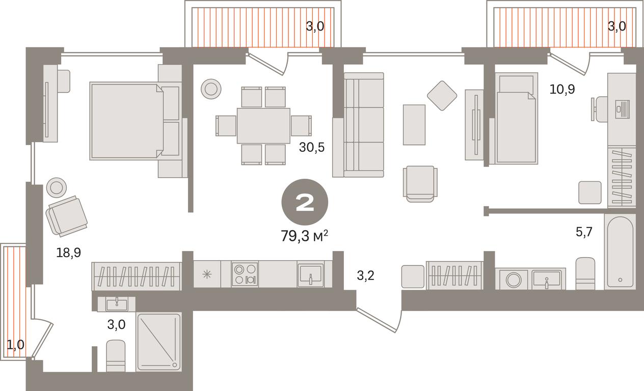 2-BD Apartment Sale, 79.3 sq. m. at Pervy kvartal, Kalinovaya ulitsa, derevnya Sapronovo, Leninskiy City District, Moscow Region, Russia #1 2-BD Apartment Sale, 79.3 sq. m. at Pervy kvartal, Kalinovaya ulitsa, derevnya Sapronovo, Leninskiy City District, Moscow Region, Russia #1
