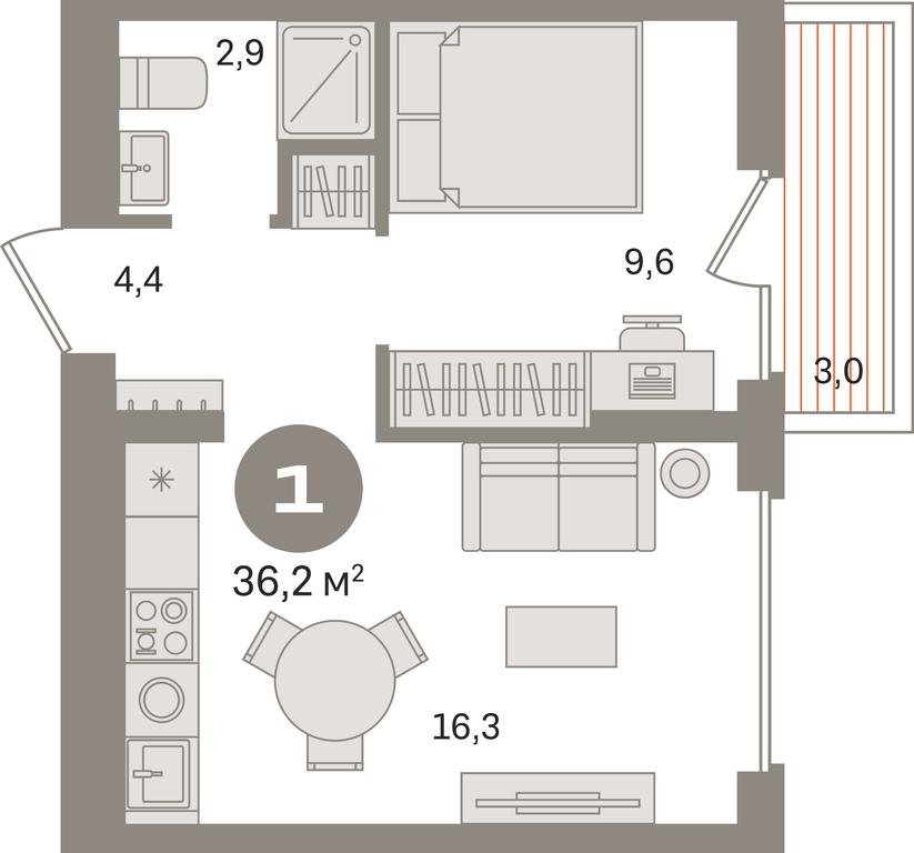 1-BD Apartment Sale, 36.2平方米 at Pervy kvartal, Kalinovaya ulitsa, derevnya Sapronovo, Leninskiy City District, Moscow Region, Russia #1 1-BD Apartment Sale, 36.2平方米 at Pervy kvartal, Kalinovaya ulitsa, derevnya Sapronovo, Leninskiy City District, Moscow Region, Russia #1