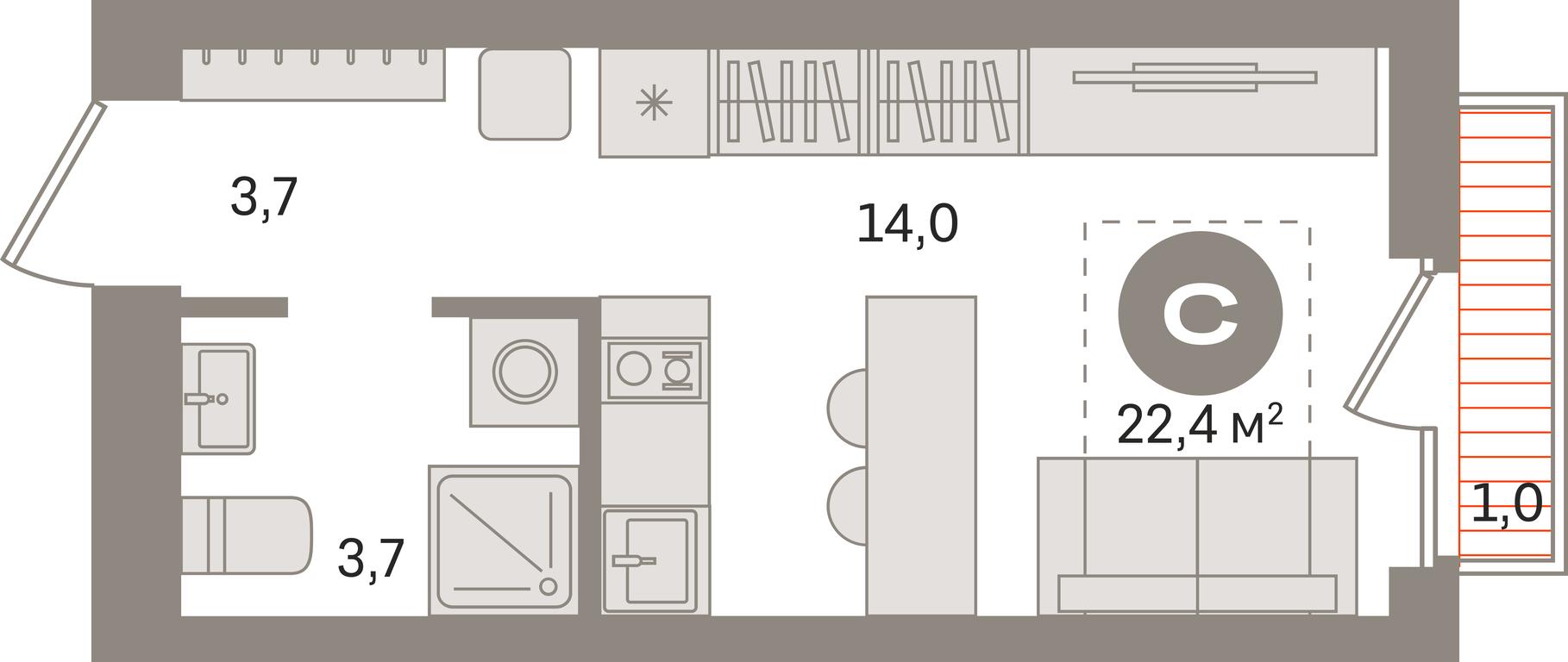 Apartment Sale, 22.4 sq. m. at Pervy kvartal, Kalinovaya ulitsa, derevnya Sapronovo, Leninskiy City District, Moscow Region, Russia #1 Apartment Sale, 22.4 sq. m. at Pervy kvartal, Kalinovaya ulitsa, derevnya Sapronovo, Leninskiy City District, Moscow Region, Russia #1