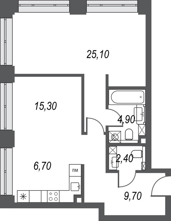 2-BD Apartment Sale, 64.1 sq. m. at AFI Park Voroncovskiy, Akademika Chelomeya Street, 7Ас2, Moscow, Russia #2 2-BD Apartment Sale, 64.1 sq. m. at AFI Park Voroncovskiy, Akademika Chelomeya Street, 7Ас2, Moscow, Russia #2