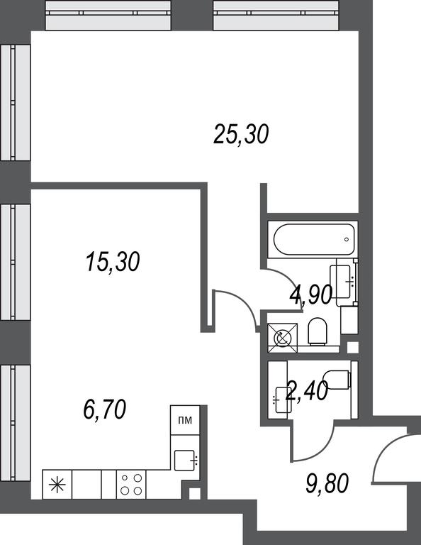 2-BD Apartment Sale, 64.3 sq. m. at AFI Park Voroncovskiy, Akademika Chelomeya Street, 7Ас2, Moscow, Russia #1 2-BD Apartment Sale, 64.3 sq. m. at AFI Park Voroncovskiy, Akademika Chelomeya Street, 7Ас2, Moscow, Russia #1