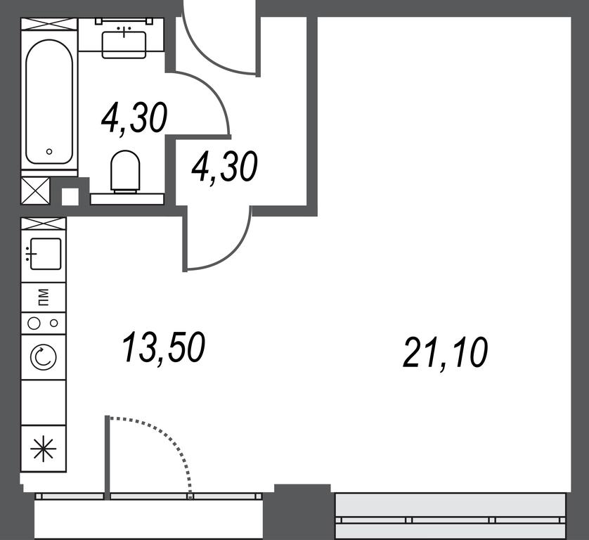 Apartment Sale, 43.3平方米 at AFI Park Voroncovskiy, Akademika Chelomeya Street, 7Ас2, Moscow, Russia #1 Apartment Sale, 43.3平方米 at AFI Park Voroncovskiy, Akademika Chelomeya Street, 7Ас2, Moscow, Russia #1