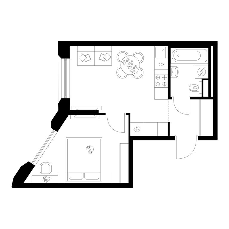 1-BD Apartment Sale, 32.1 sq. m. at Moskvoreche, Kotlyakovskaya Street, Moscow, Russia #1 1-BD Apartment Sale, 32.1 sq. m. at Moskvoreche, Kotlyakovskaya Street, Moscow, Russia #1