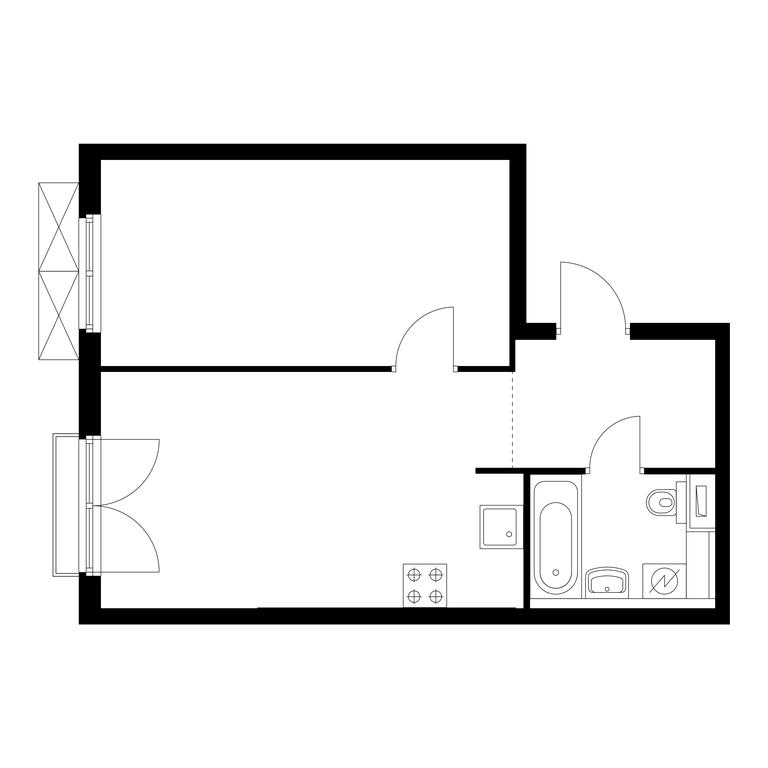 1-BD Apartment Sale, 42.2 sq. m. at Rustaveli 14, Rustaveli Street, 14с20, Moscow, Russia #1 1-BD Apartment Sale, 42.2 sq. m. at Rustaveli 14, Rustaveli Street, 14с20, Moscow, Russia #1