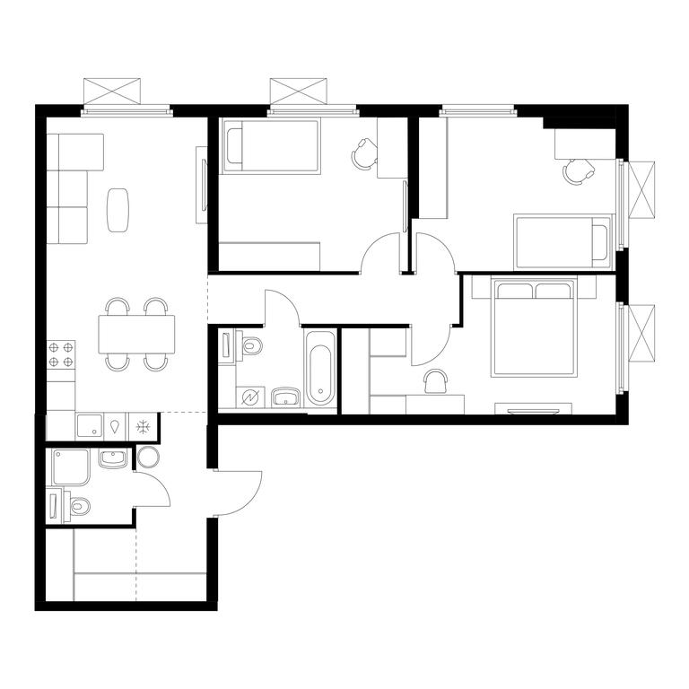 3-BD Apartment Sale, 82.6平方米 at Yaroslavskiy, 16th Microdistrict, Mytischi, Moscow Region, Russia #1 3-BD Apartment Sale, 82.6平方米 at Yaroslavskiy, 16th Microdistrict, Mytischi, Moscow Region, Russia #1