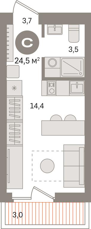 Apartment Sale, 24.5平方米 at Pervy kvartal, Kalinovaya ulitsa, derevnya Sapronovo, Leninskiy City District, Moscow Region, Russia #1 Apartment Sale, 24.5平方米 at Pervy kvartal, Kalinovaya ulitsa, derevnya Sapronovo, Leninskiy City District, Moscow Region, Russia #1