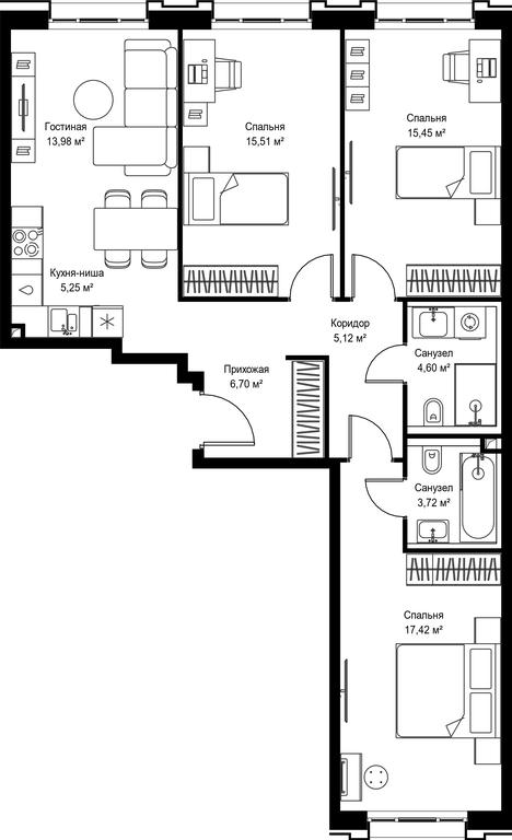 3-BD Apartment Sale, 87.75 sq. m. at Seliger City, Ilmenskiy Drive, 14к3, Moscow, Russia #2 3-BD Apartment Sale, 87.75 sq. m. at Seliger City, Ilmenskiy Drive, 14к3, Moscow, Russia #2