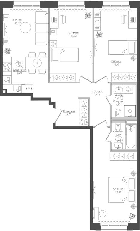 3-BD Apartment Sale, 87.75 sq. m. at Seliger City, Ilmenskiy Drive, 14к3, Moscow, Russia #1 3-BD Apartment Sale, 87.75 sq. m. at Seliger City, Ilmenskiy Drive, 14к3, Moscow, Russia #1