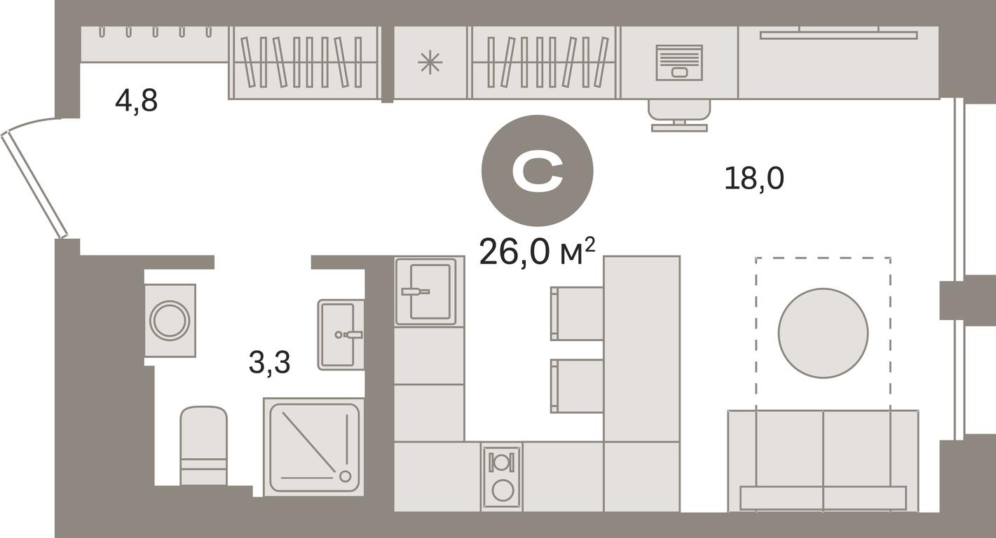 Apartment Sale, 26 sq. m. at Kvartal Gercena, zhiloy kompleks Kvartal Gertsena, Moscow, Russia #1 Apartment Sale, 26 sq. m. at Kvartal Gercena, zhiloy kompleks Kvartal Gertsena, Moscow, Russia #1
